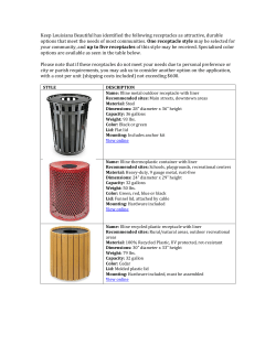 Keep Louisiana Beautiful has identified the following receptacles as