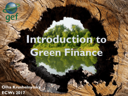 Introduction to Green Finance