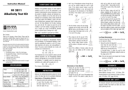 HI 3811 Alkalinity Test Kit