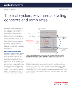 Thermal cyclers: key thermal cycling concepts and ramp rates