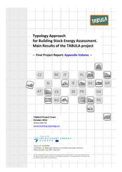 Typology Approach for Building Stock Energy Assessment. Main