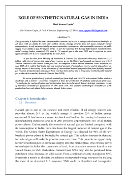 First technologies for Production of synthesis gas from coal