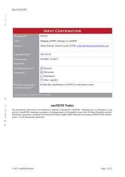 oneM2M Template Input Contribution