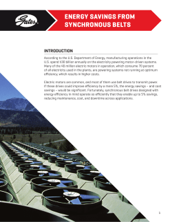 energy savings from synchronous belts