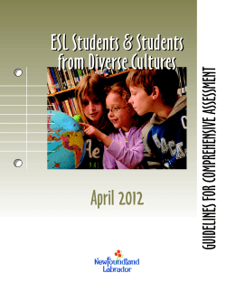 ESL Students and Students from Diverse Cultures