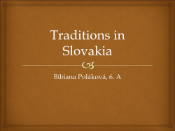 Celebrations in Slovakia