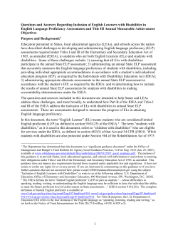 2b - FAQ Inclusion of English Learners with Disabilities in ELP
