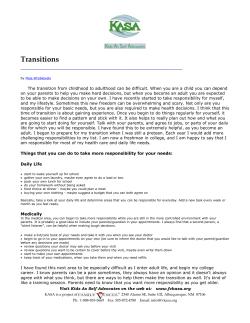 Dear KASA Board - Kids As Self Advocates