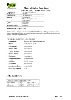 Material Safety Data Sheet INGREDIENTS