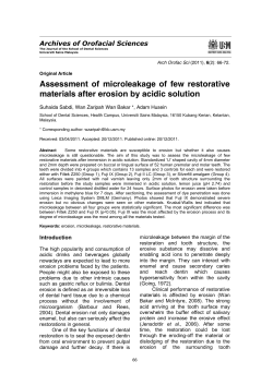Assessment of microleakage of few restorative materials after