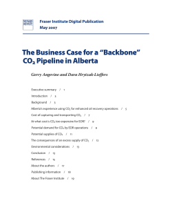 The Business Case for a &ldquo;Backbone&rdquo; CO2 Pipeline