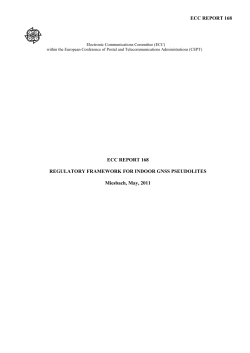 4 Regulatory Aspects for indoor GNSS pseudolites