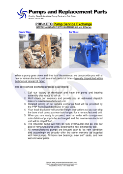 PRP-KETO KETO Pump Service Exchange e Exchange