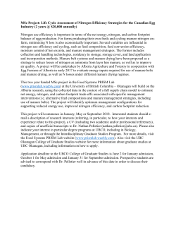 MSc Project: Life Cycle Assessment of Nitrogen Efficiency Strategies