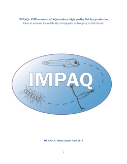 IMPAQ - IMProvement of AQuaculture high quality fish fry production.