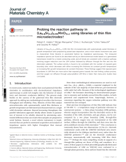Probing the reaction pathway in - UMD (MSE)