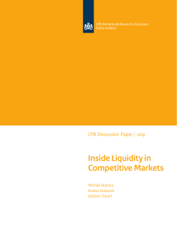 Inside Liquidity in Competitive Markets