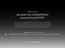 the RAW FILE CONVERTER EX powered by SILKYPIX