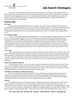 Job Search Strategies - University of Portland