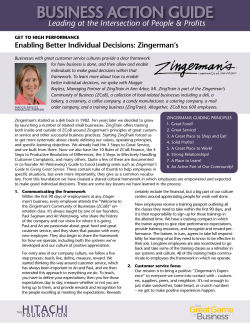 Zingerman`s - Hitachi Foundation