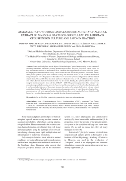assessment of cytotoxic and genotoxic activity of alcohol extract of