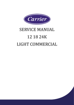 SERVICE MANUAL 12 18 24K LIGHT COMMERCIAL