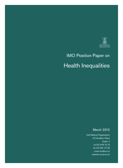 IMO Health inequalities paper - The HRB National Drugs Library