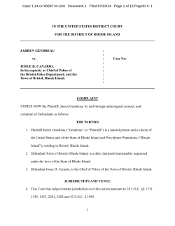 JOSUE D. CANARIO - Rhode Island Firearm Owners` League