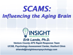 Aging and Memory - Central Coast Commission for Senior Citizens