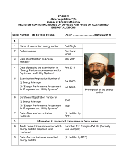 Form (IV) - Bureau of Energy Efficiency