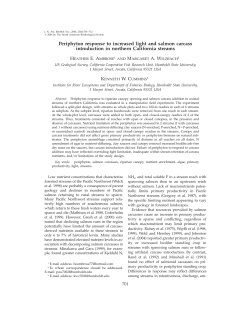 Periphyton response to increased light and salmon