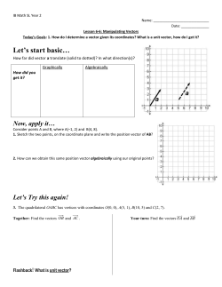6-6: Manipulating Vectors