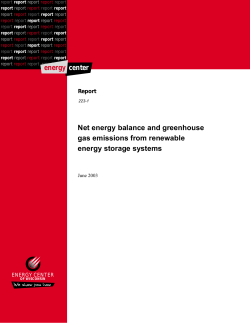 Life-Cycle Energy Costs and Greenhouse Gas Emissions for Gas