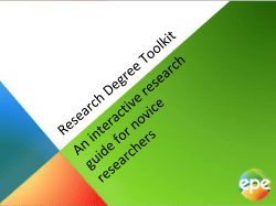 ppt slides - Enhancing Postgraduate Environments
