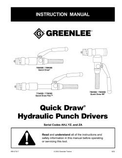 Quick Draw® Hydraulic Punch Drivers