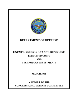 the Dept. of Defense UXO Report to Congress