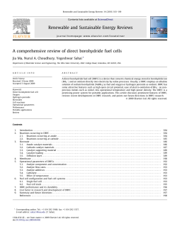 A comprehensive review of direct borohydride fuel cells Renewable
