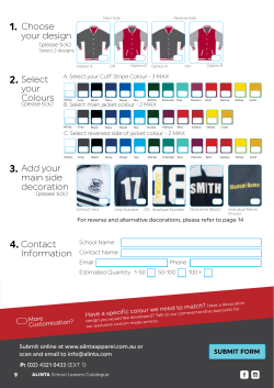 Choose your design Add your main side decoration Select your