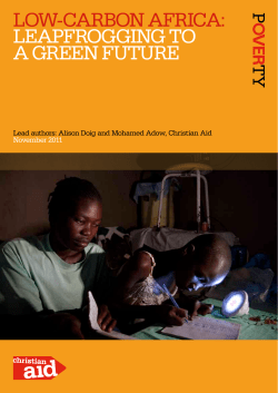 Low-carbon africa: Leapfrogging to a green future