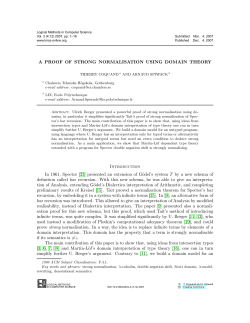 A PROOF OF STRONG NORMALISATION USING DOMAIN