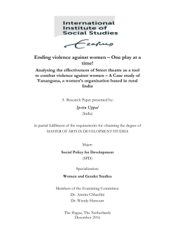 Ending violence against women &ndash; One play at a time!