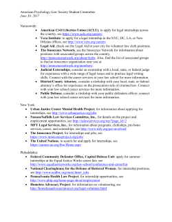 legal internships - AP