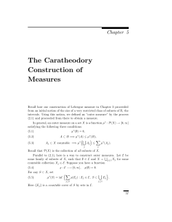 The Caratheodory Construction of Measures