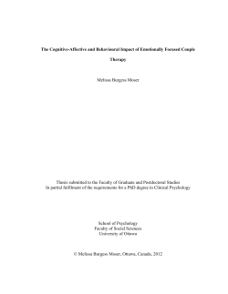 The Cognitive-Affective and Behavioural Impact of