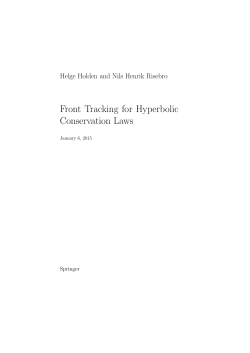 Front Tracking for Hyperbolic Conservation Laws