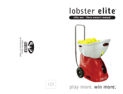 Lobster Owners Manual