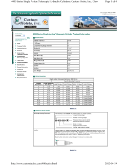 Page 1 of 4 4000 Series Single Action Telescopic Hydraulic