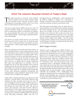 2010 The Inherent Recycled Content of Today`s Steel