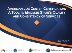 American Job Center Certification