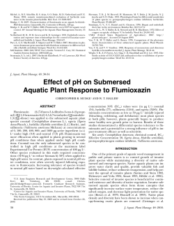 Effect of pH on Submersed Aquatic Plant Response to Flumioxazin